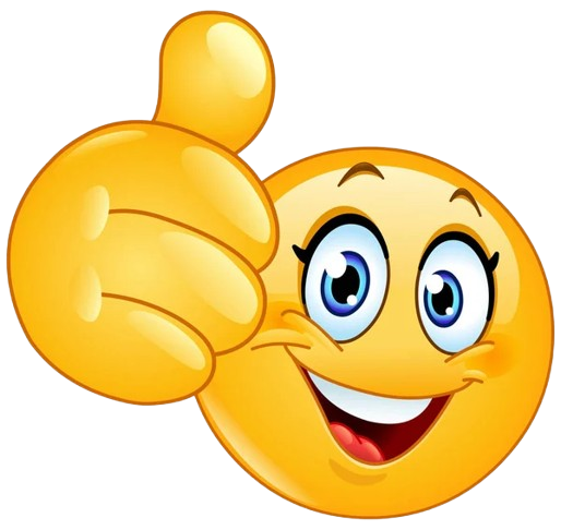smiley souriant avec un pouce en l'air